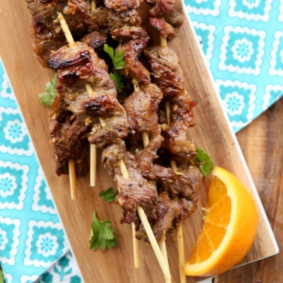 Orange Thai Beef Skewers Featured image