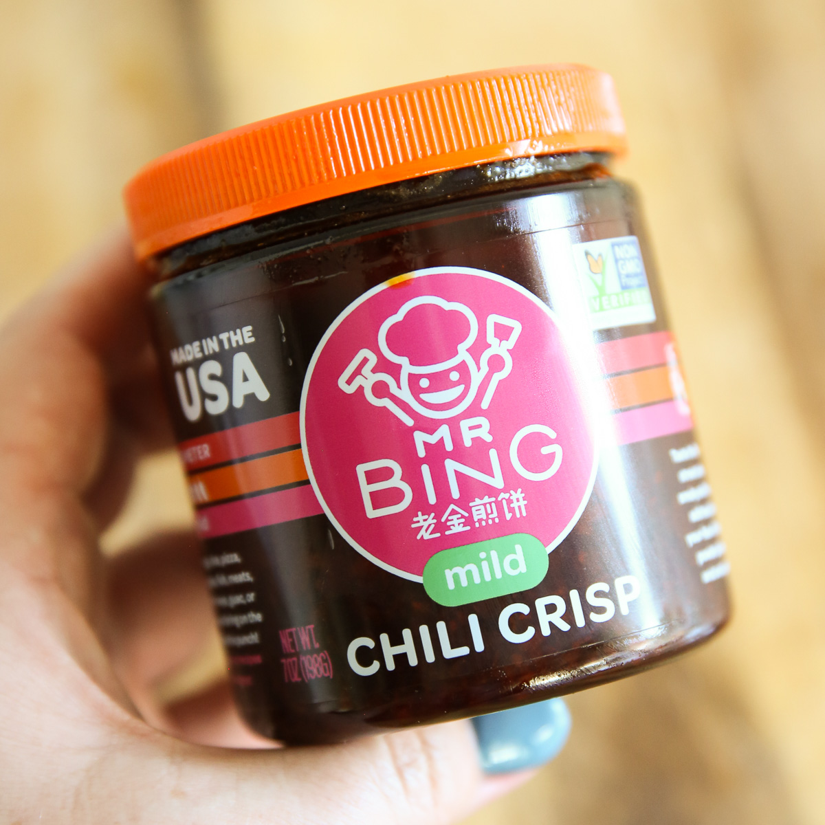 chili crisp oil in a jar