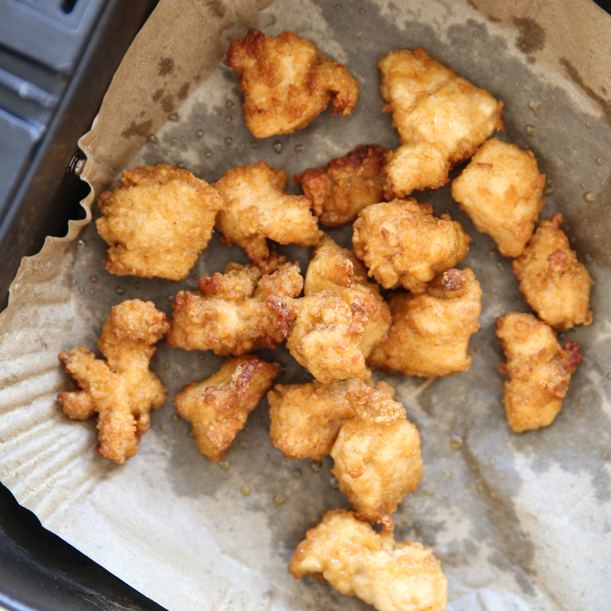 breaded chicken nugget chunks