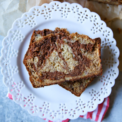 chocolate swirled banana bread