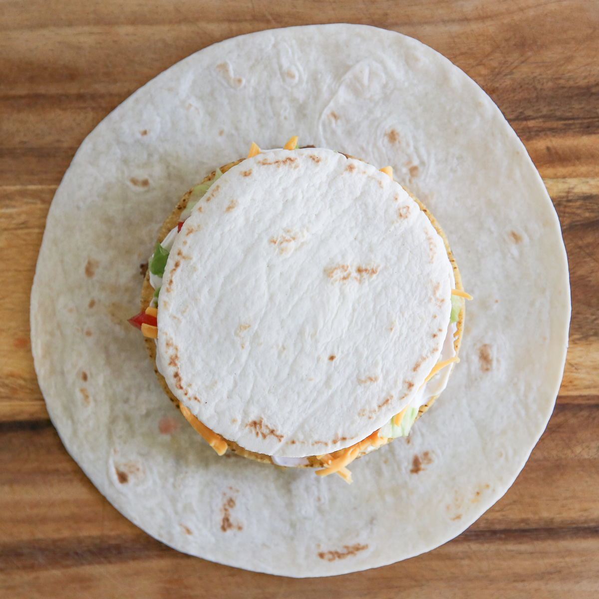 assembling crunch wrap supremes