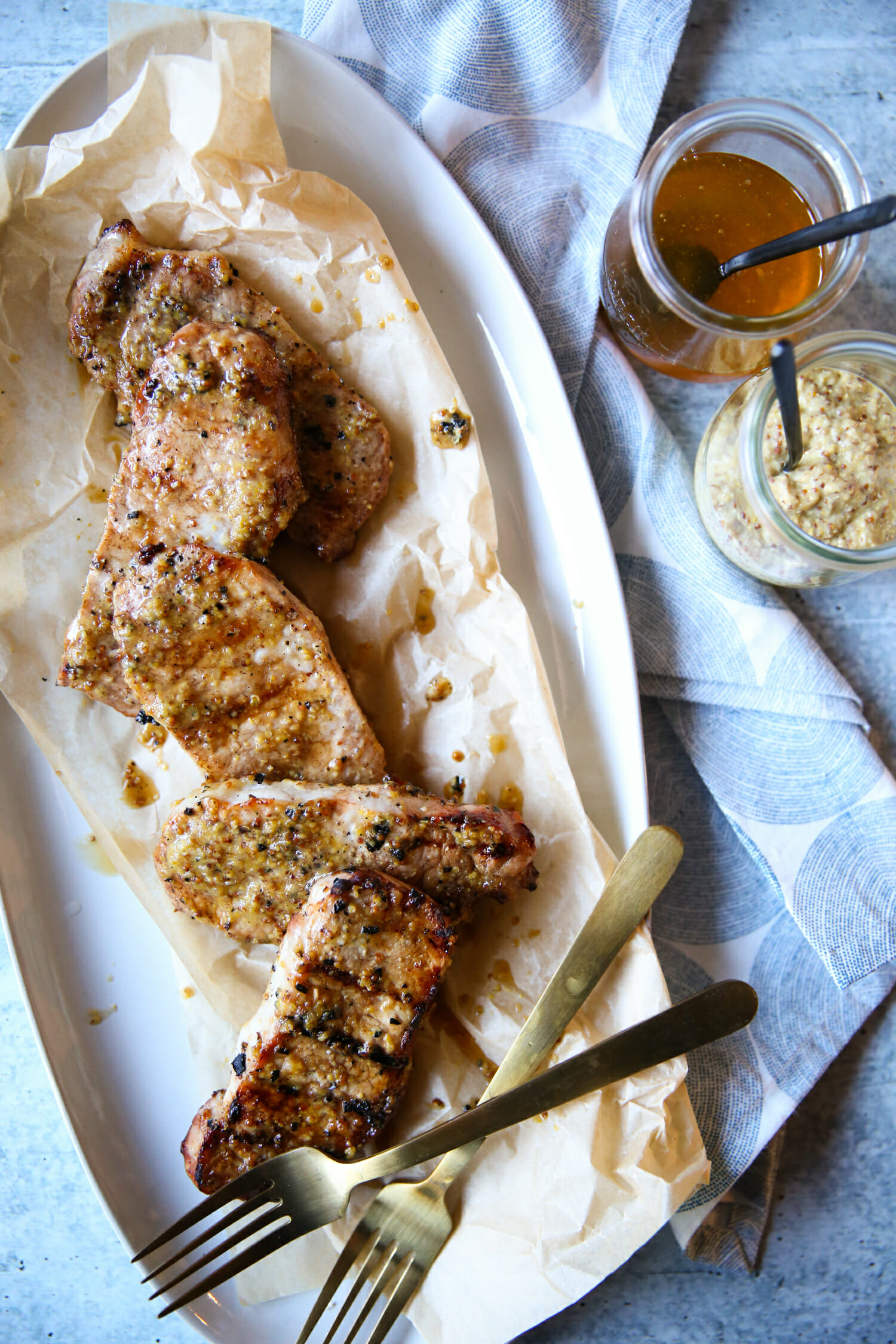 smoky honey mustard pork chops from our best bitees