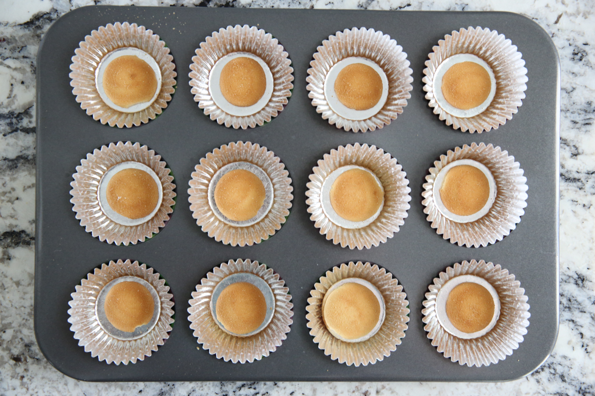 birds eye view of mini muffin crusts