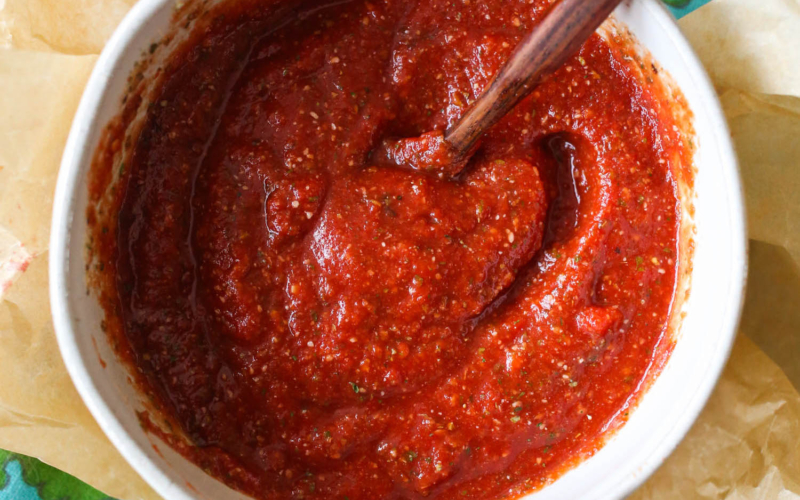 homemade pizza sauce from our best bites