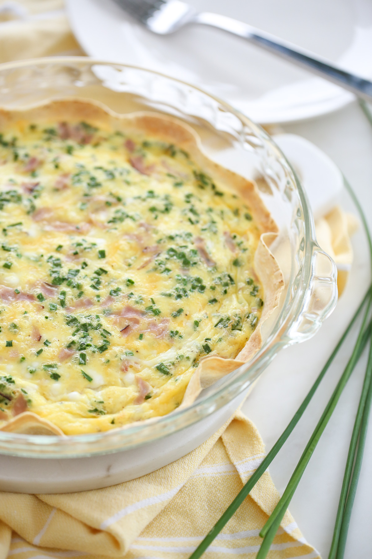 Baked Egg Mixture in a Pie Plate