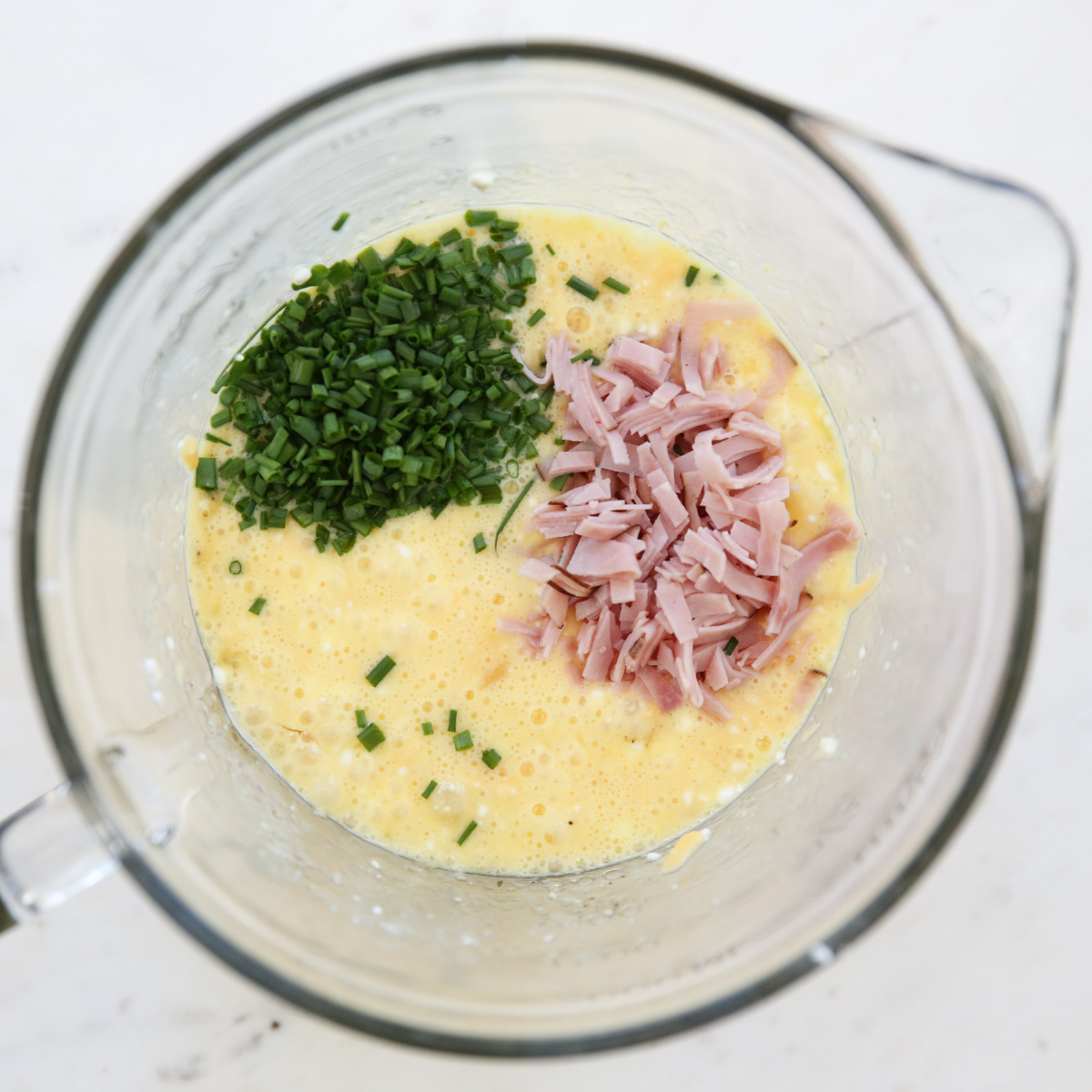 egg tortilla bake in a mixing bowl