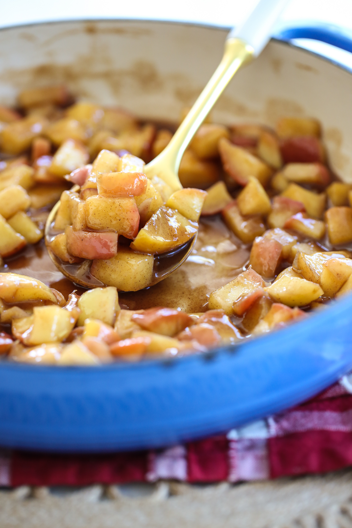 Cinnamon Sugar Apples in pan