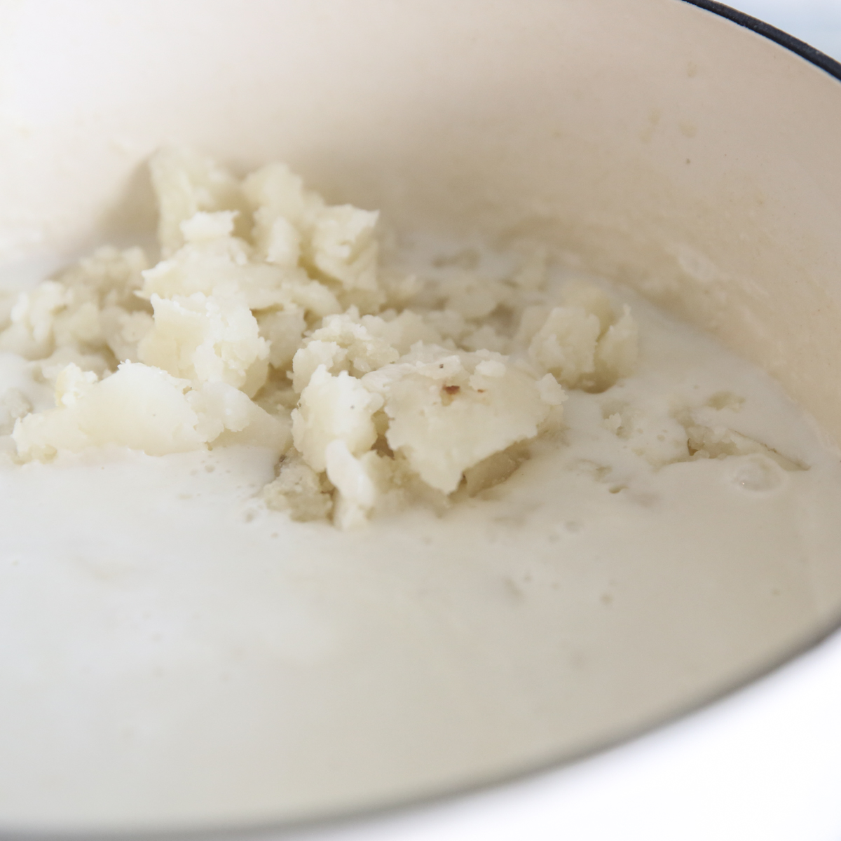 making baked potato soup
