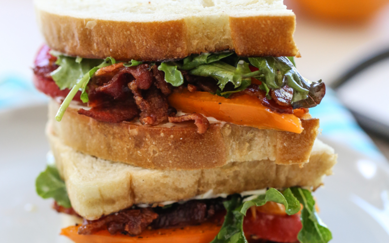 blt sandwich stacked