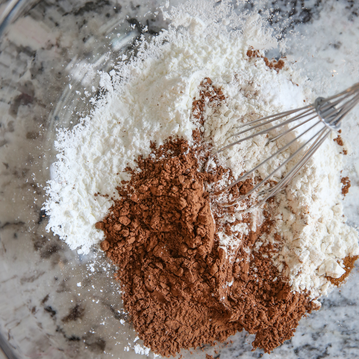Chocolate Waffle Ingredients in a bowl