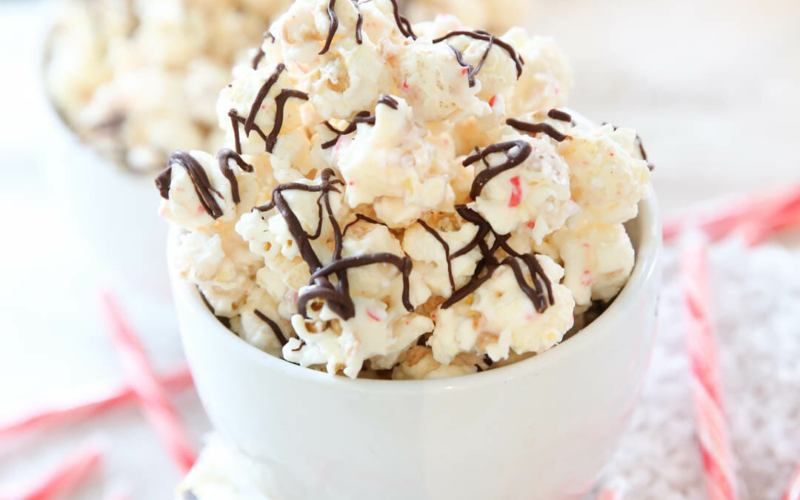 Best Holiday Treats Peppermint Bark Popcorn