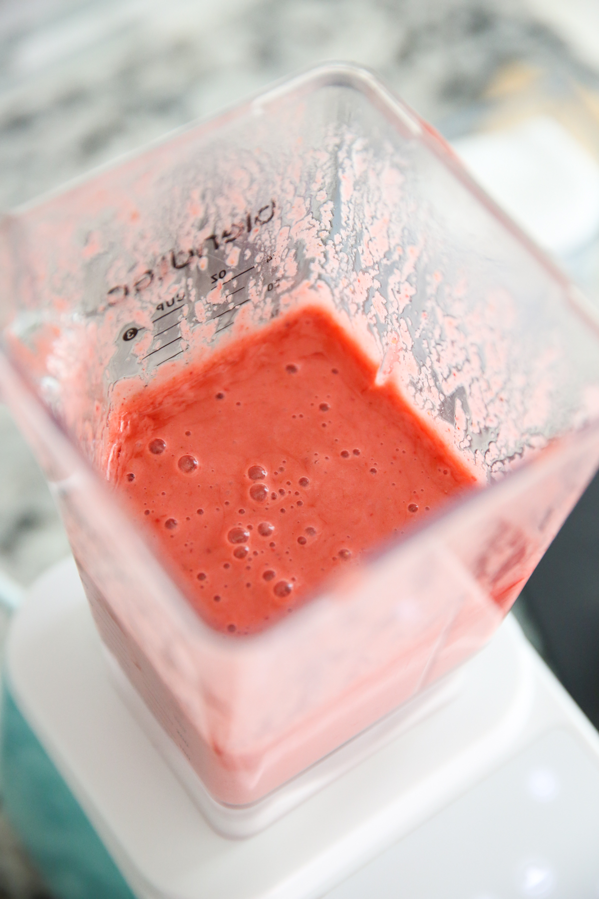 pink dressing in a blender